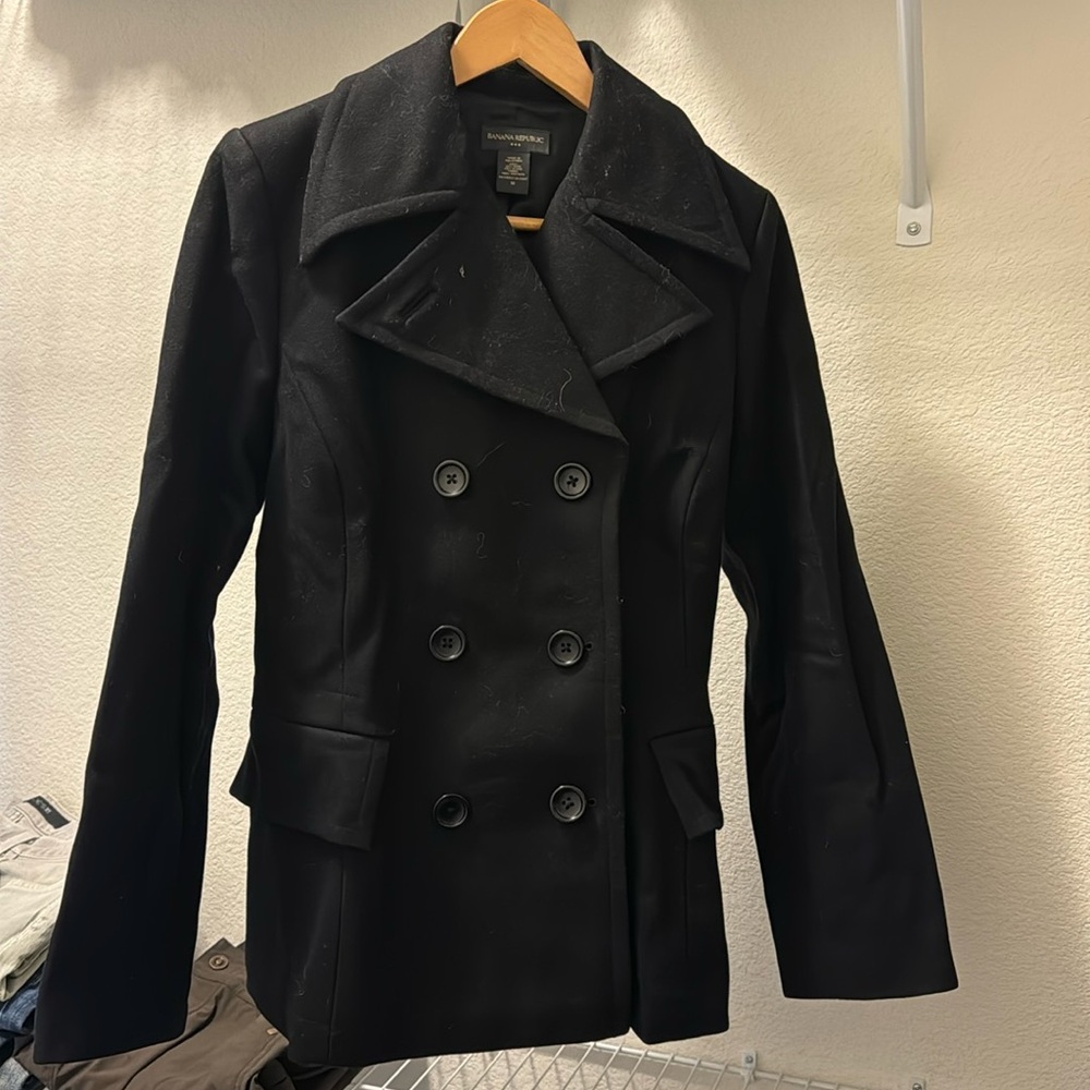 Waist length pea coat